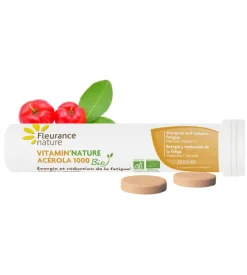 Vitamin'nature acérola 1000 BIO Fleurance Nature - tube de 20 comprimés