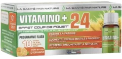 Vitamino+24 effet coup de fouet arôme orange Eric Favre - boite de 10 doses de 10ml