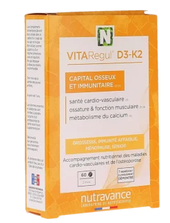 VITARegul D3-K2 capital osseux et immunitaire Nutravance - boite de 60 comprimés