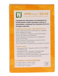 VITARegul D3-K2 capital osseux et immunitaire Nutravance - boite de 60 comprimés