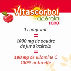 Vitascorbol Acérola 1000 goût fruits rouges