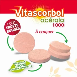 Vitascorbol Acérola 1000 goût fruits rouges