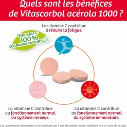 Vitascorbol Acérola 1000 goût fruits rouges