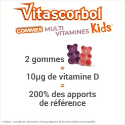 Vitascorbol Gommes kids multivitamines Cooper - pot de 45 gommes