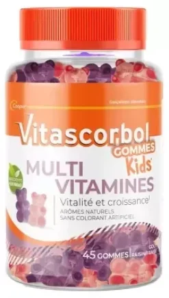 Vitascorbol Gommes kids multivitamines Cooper - pot de 45 gommes