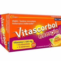 Vitascorbol énergie - boîte de 30 comprimés effervescents