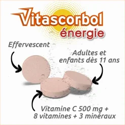 Vitascorbol énergie - boîte de 30 comprimés effervescents