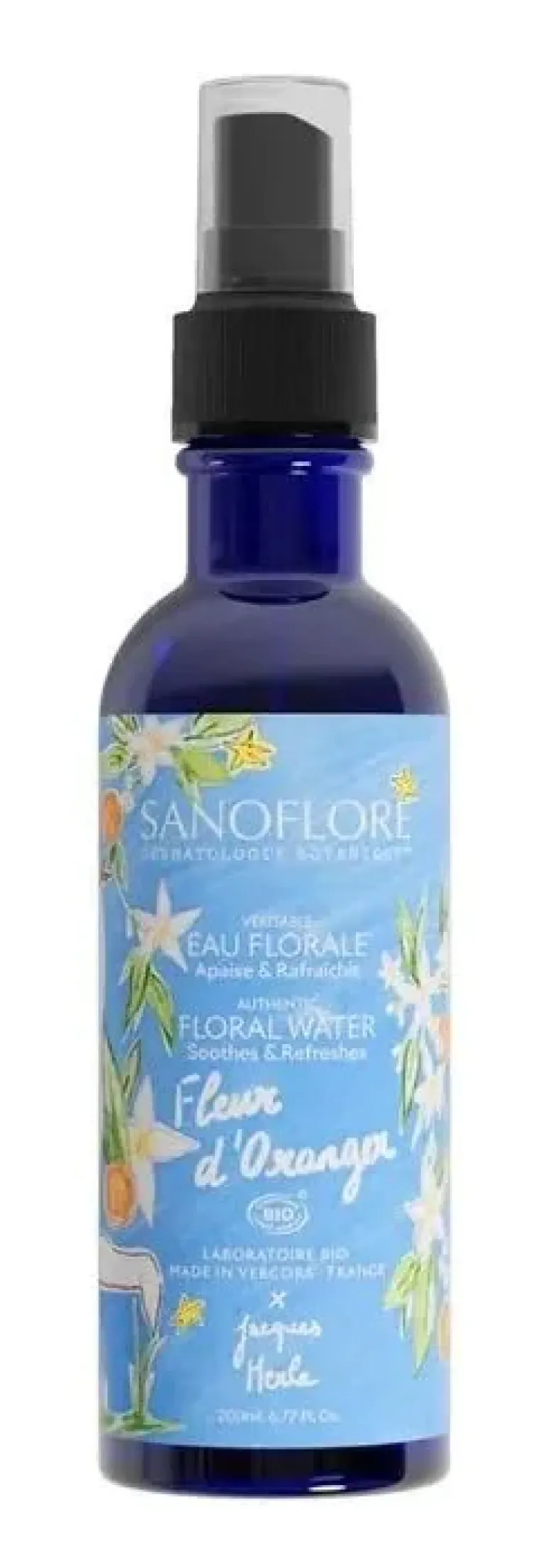 Véritable eau florale fleur d'oranger bio Sanoflore - spray de 200ml