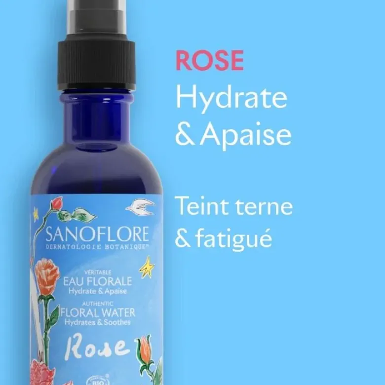 Véritable eau florale rose bio Sanoflore - spray de 200ml