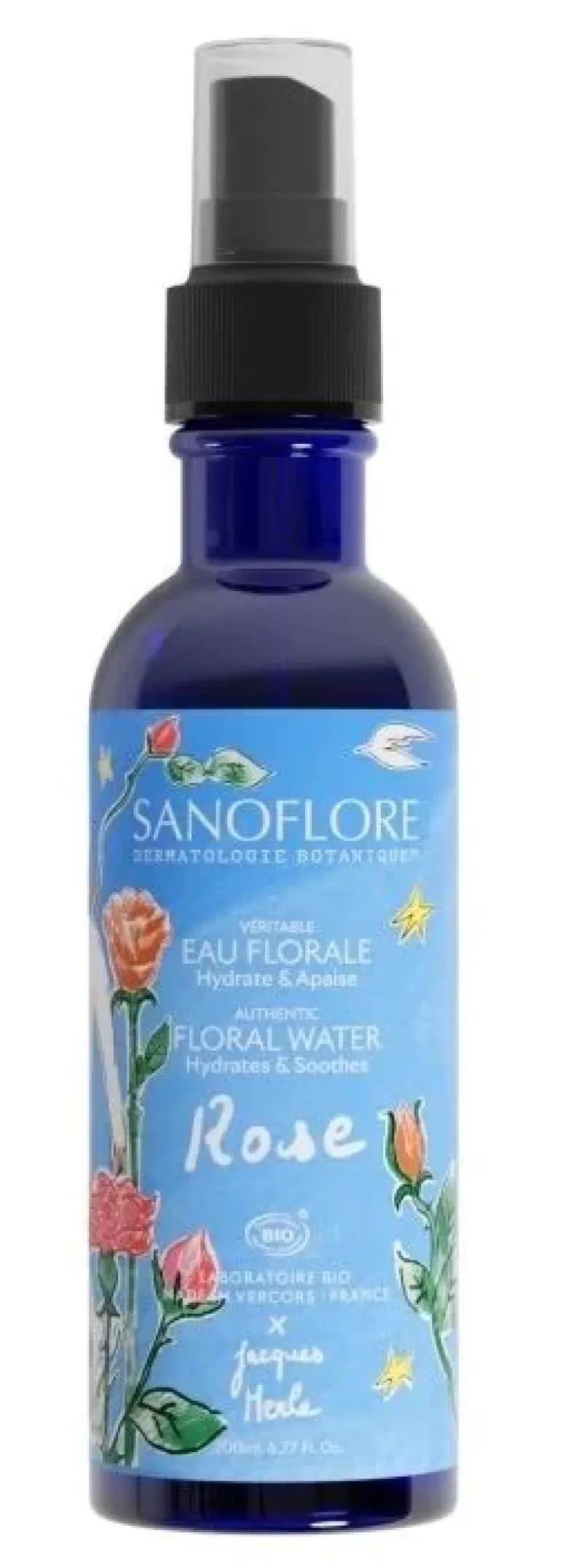 Véritable eau florale rose bio Sanoflore - spray de 200ml