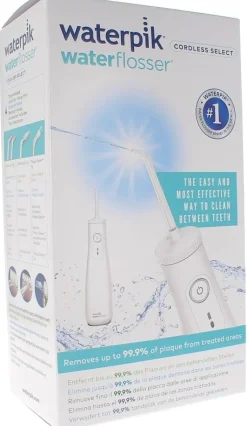 Waterflosser Cordless Select Waterpik - 1 Hydropulseur et ses 4 embouts