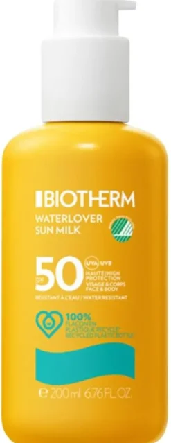 Waterlover Sun Milk SPF50 Biotherm - flacon-pompe de 200 ml