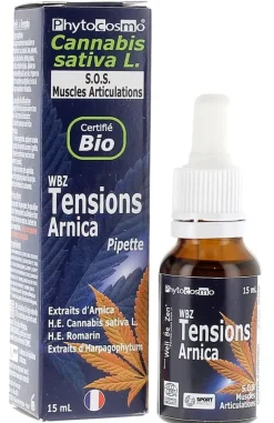 WBZ tensions Arnica Sérum bio Phytocosmo - flacon compte-gouttes de 15ml