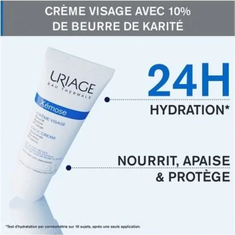 Xémose C8+ soin visage nourrissant apaisant Uriage - tube de 40ml