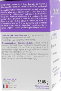 Zenaxyl stress et fatigue Ineldea - boîte de 90 gélules