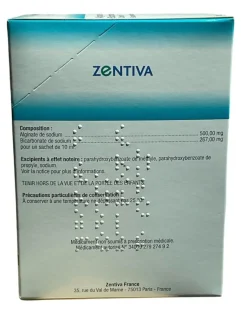 Zentiva alginate de sodium / bicarbonate 500 mg/267 mg – 24 sachets