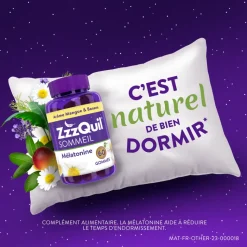 ZzzQuil Sommeil arôme mangue banane - boîte de 60 gommes