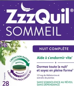 ZzzQuil Sommeil nuit complète – 28 comprimés